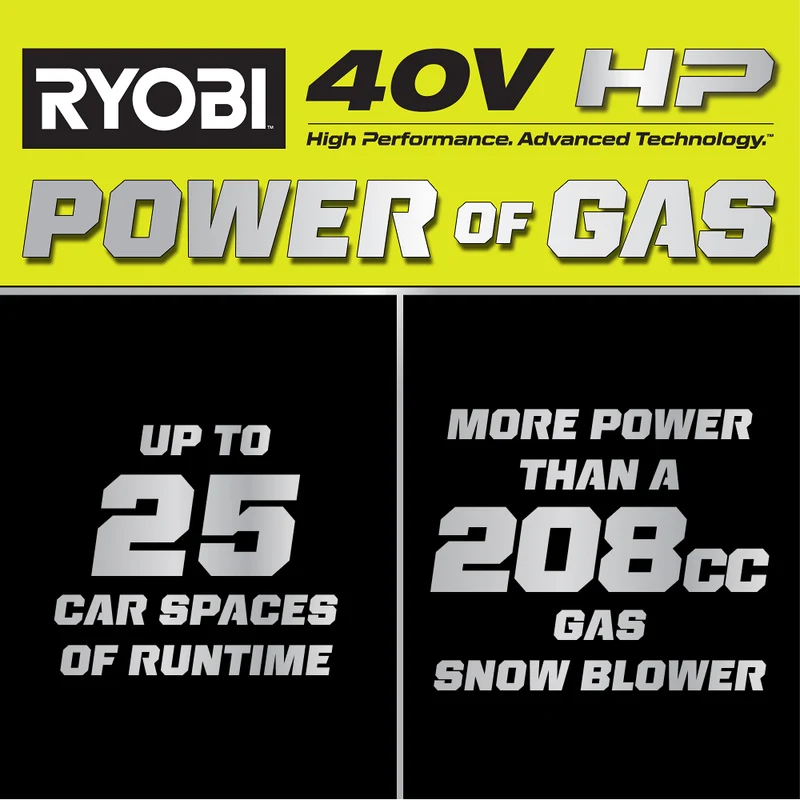 40V HP Brushless 21" Single-Stage Auger-Propelled Snow Blower
