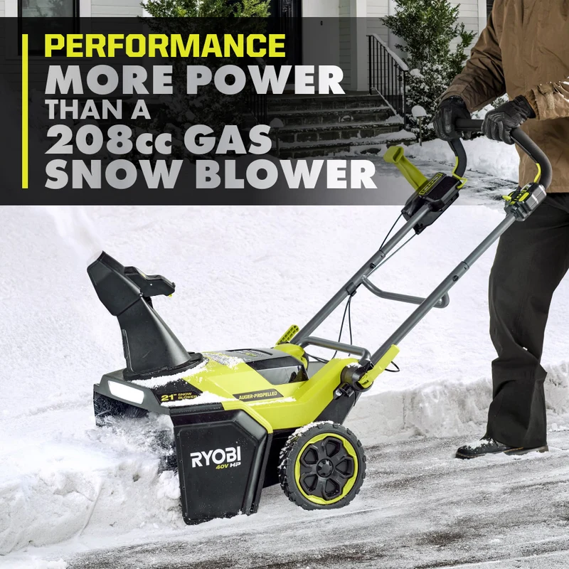 40V HP Brushless 21" Single-Stage Auger-Propelled Snow Blower