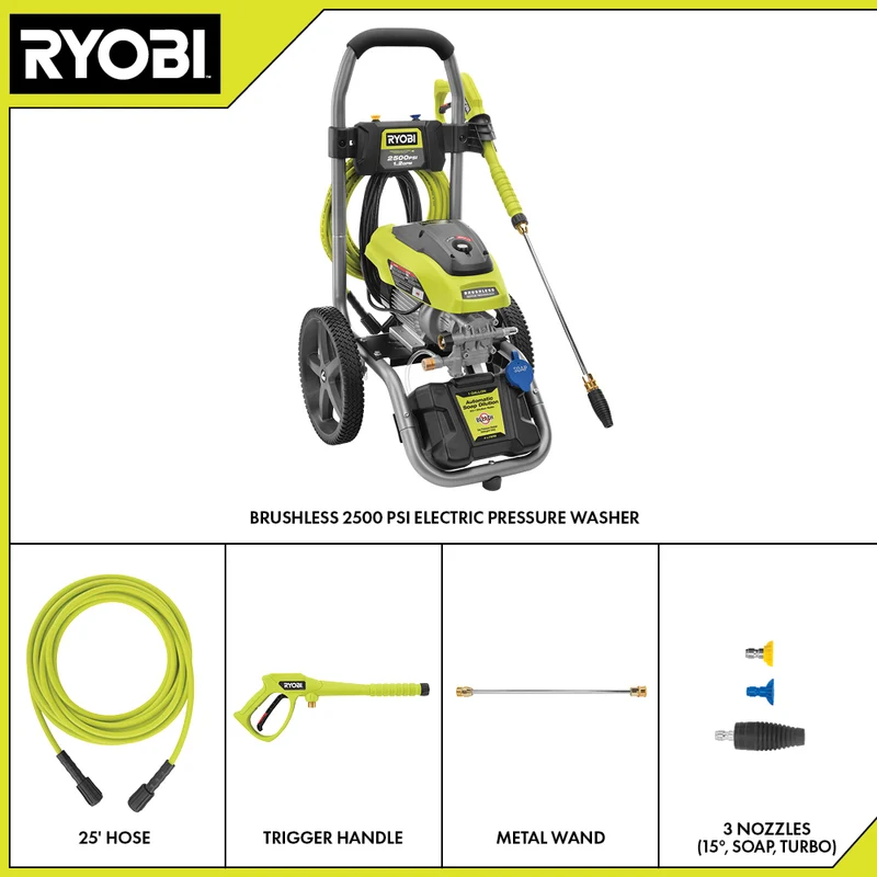 2500 PSI 1.2 GPM Brushless Electric Pressure Washer