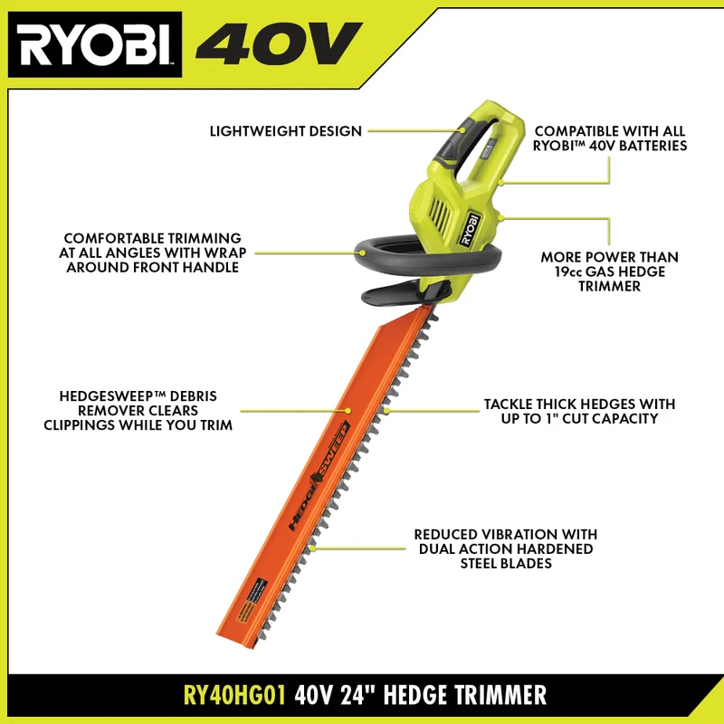 40V 24" Hedge Trimmer Kit
