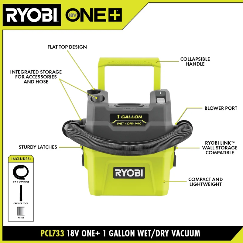 18V ONE+ 1 Gallon Wet/Dry Vacuum Kit