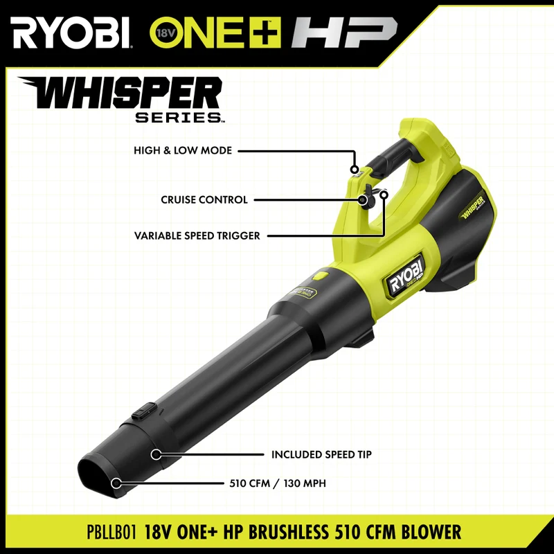 18V ONE+ HP Brushless 510 CFM WHISPER SERIES Blower