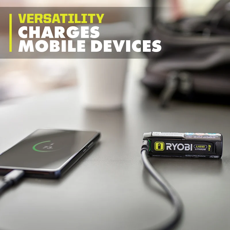 USB Lithium 2AH Lithium Rechargeable Battery (2-Pack)