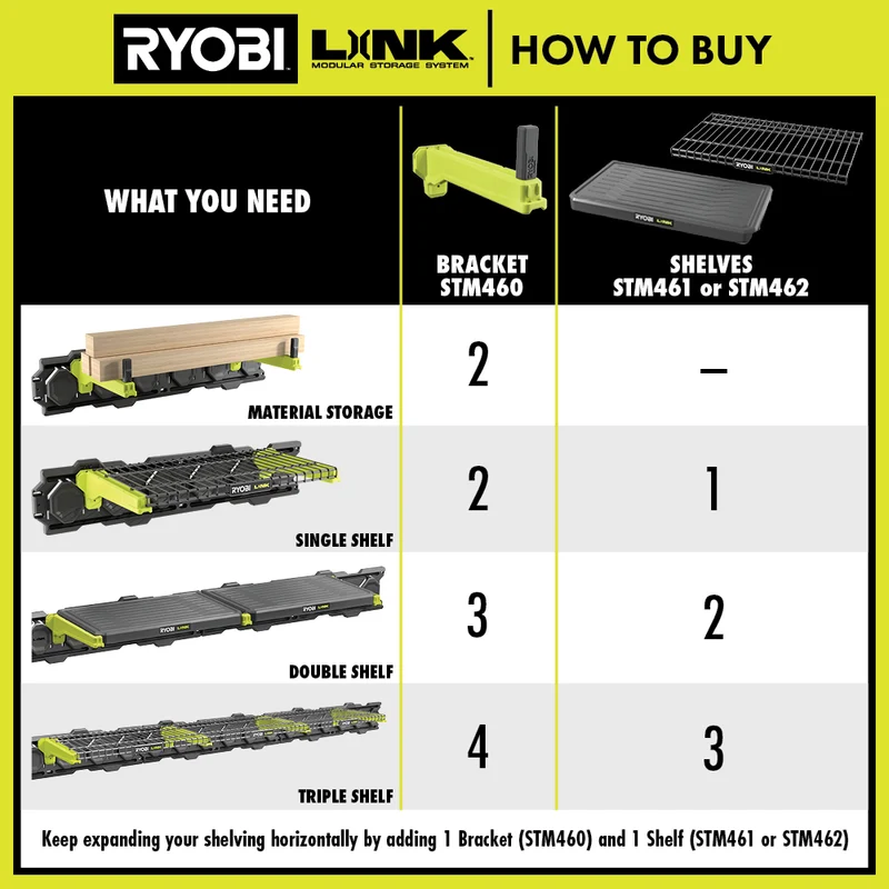 LINK 2-IN-1 Shelving Bracket
