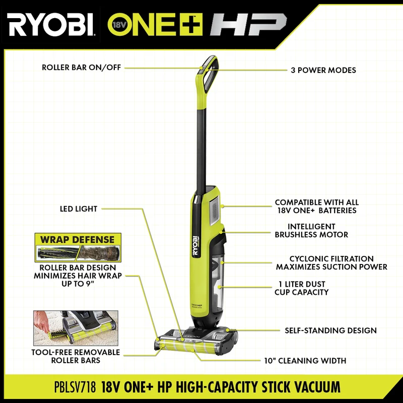 18V ONE+ HP High-Capacity Stick Vacuum