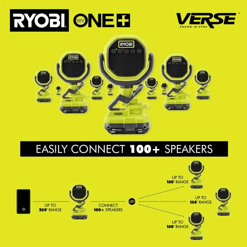 18V ONE+ VERSE Clamp Speakers (2-Pack)
