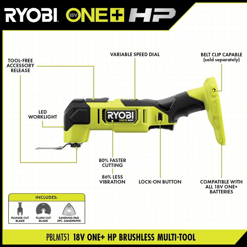 18V ONE+ HP Brushless Multi-Tool Kit