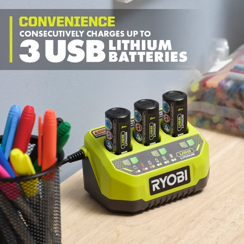 USB Lithium 3-Port Charger