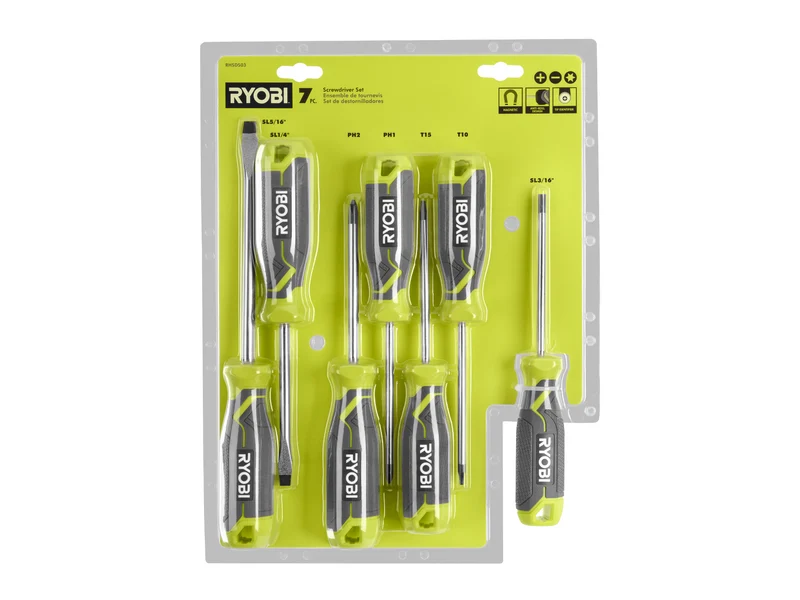 Screwdriver Set (7-Piece) with Cushion Grip Handles