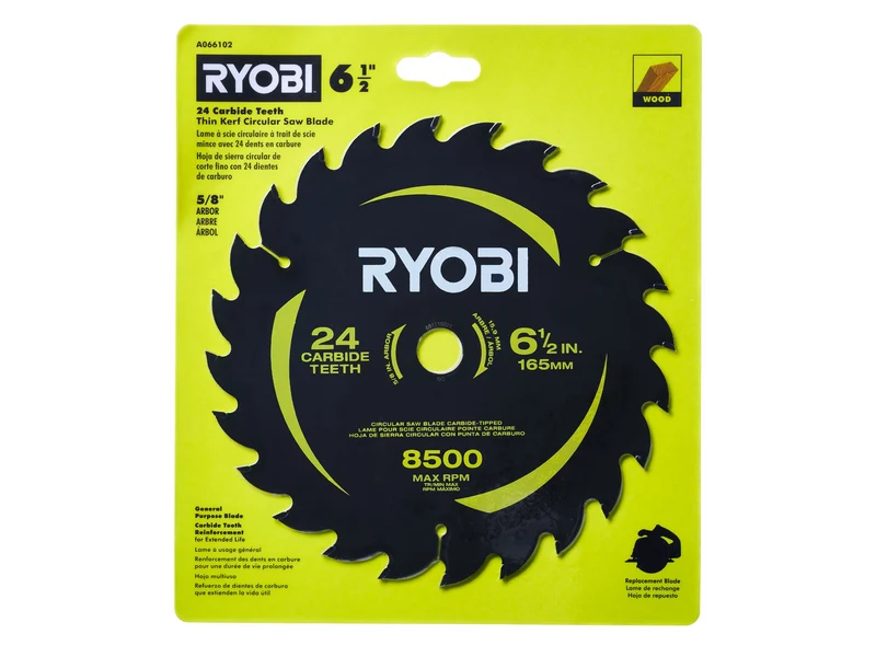 6-1/2" 24 Carbide Teeth Thin Kerf Circular Saw Blade