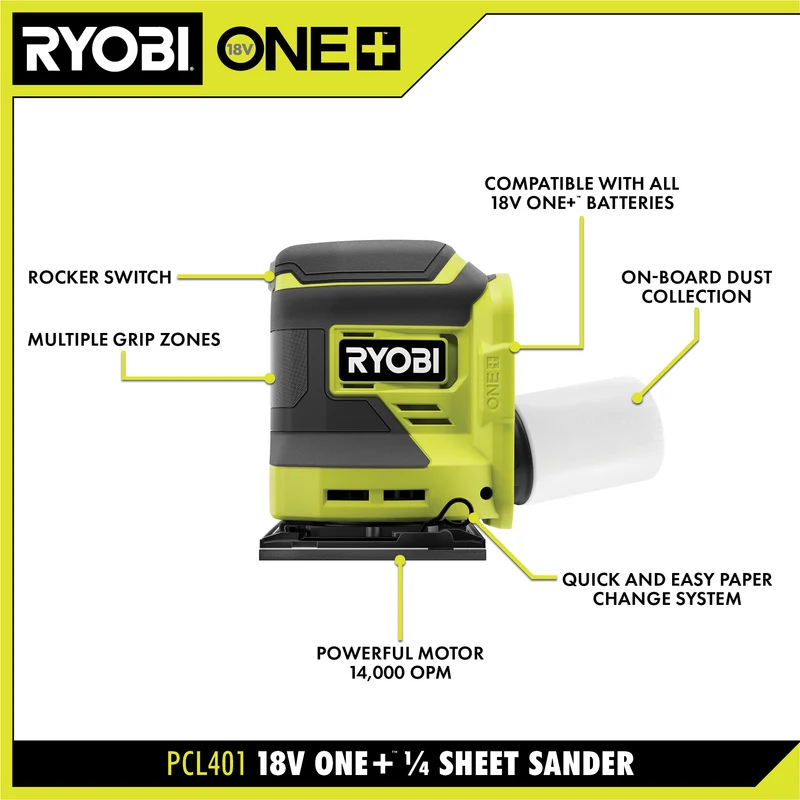 18V ONE+ 1/4 Sheet Sander Kit