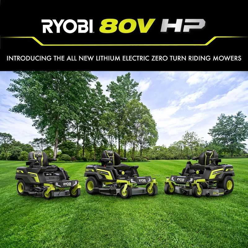 80V HP Brushless 30" Lithium Electric Zero Turn Riding Mower Kit
