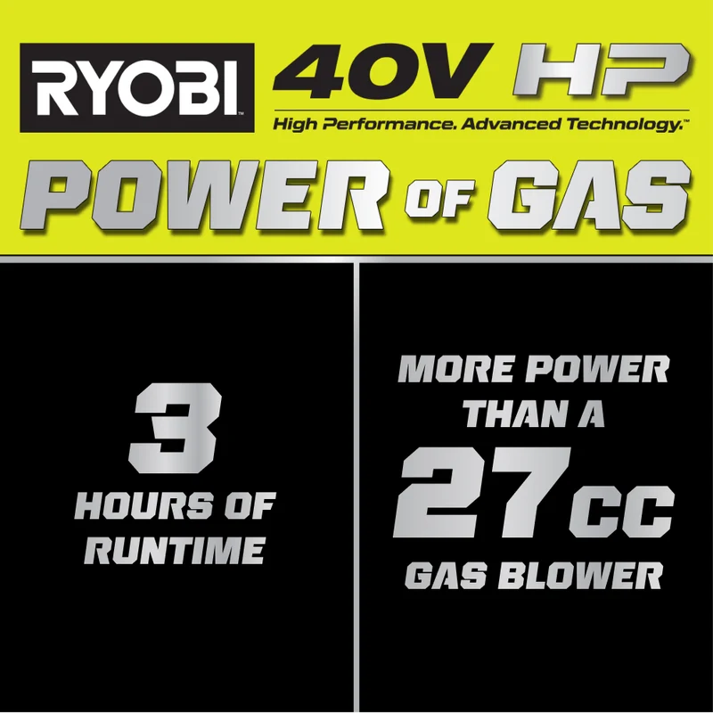 40V HP Brushless 730 CFM WHISPER SERIES Blower & Backpack Power Supply Kit
