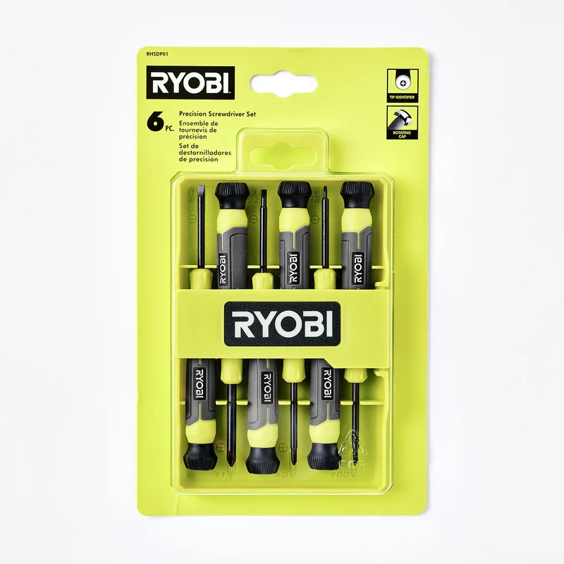 6-Piece Precision Screwdriver Set with Cushion Grip Handles