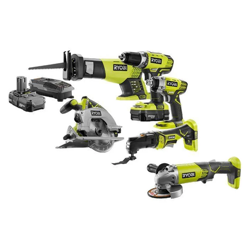 18V ONE+ Combo Kit (5-Tool) + 4.5" Angle Grinder