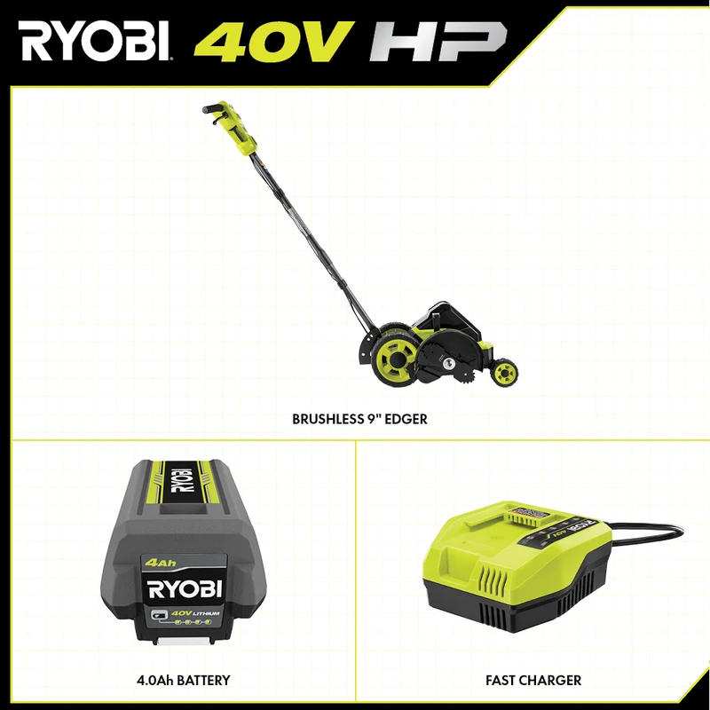 40V HP Brushless 9" Edger Kit