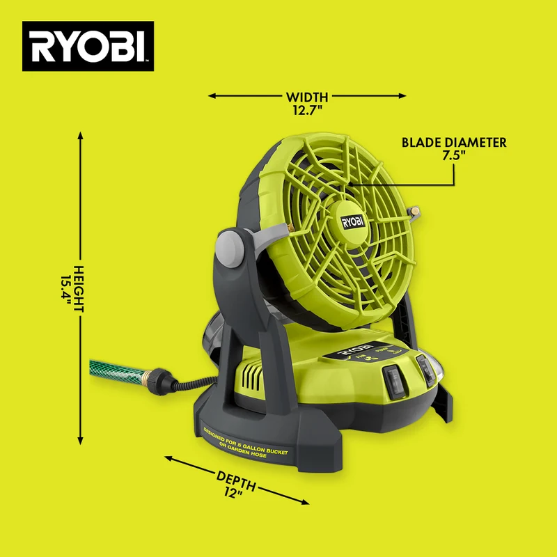 ONE+ BR Bucket Top Misting Fan