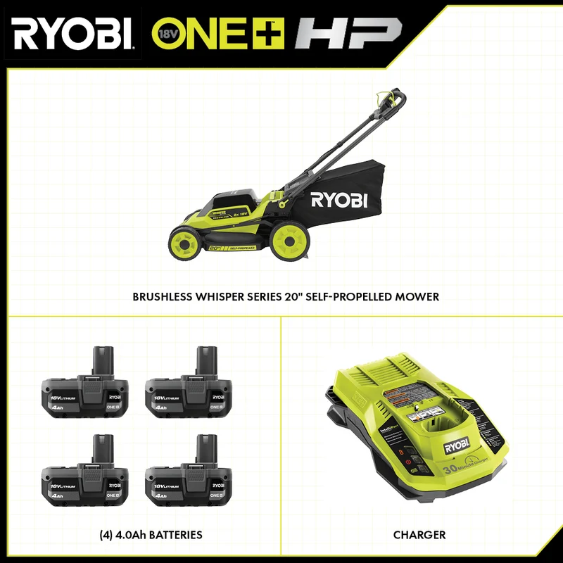 18V ONE+ HP Brushless 20" Self-Propelled Multi-Blade Mower Kit