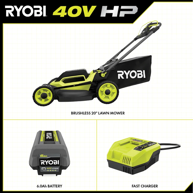 40V HP Brushless 20" Self-Propelled Lawn Mower Kit