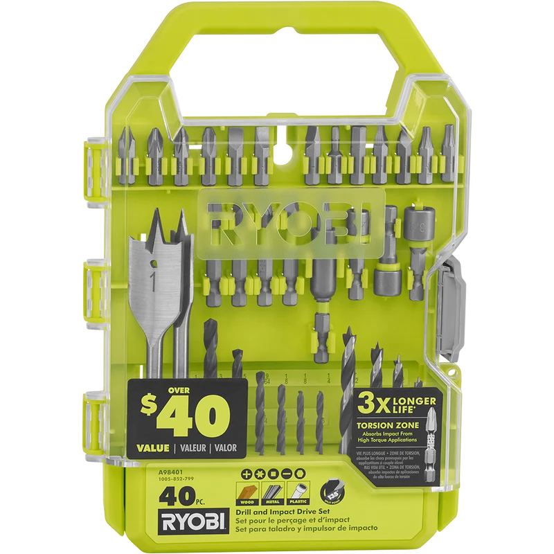 40 PC. Drill and Impact Drive Set