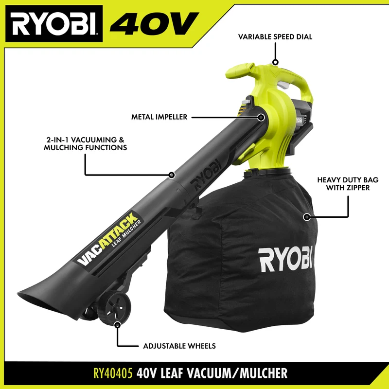 40V Leaf Vacuum/Mulcher