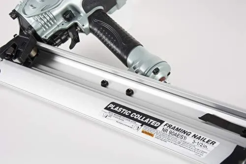 Metabo HPT Framing Nailer, The Pro Preferred Brand of Pneumatic Nailers, 21° Magazine, Accepts 2" to 3-1/2" Framing Nails, (NR90AES1)