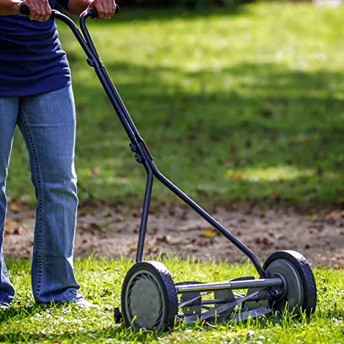 American Lawn Mower Company 1415-16 16-Inch 5-Blade Push Reel Lawn Mower, 16-Inch, 5-Blade, Gray