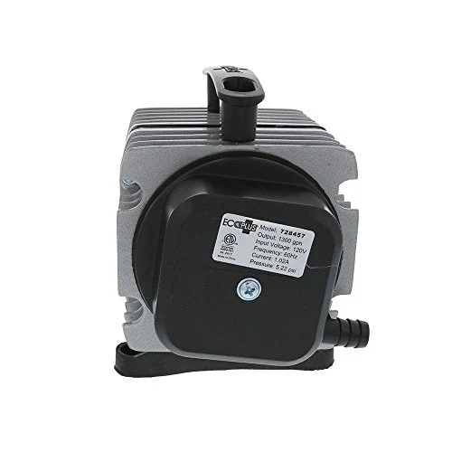 EcoPlus ECOair 5 Commercial Grade Air Pump 1300 GPH - 80 Watt Single Outlet with 8 Valve Manifold