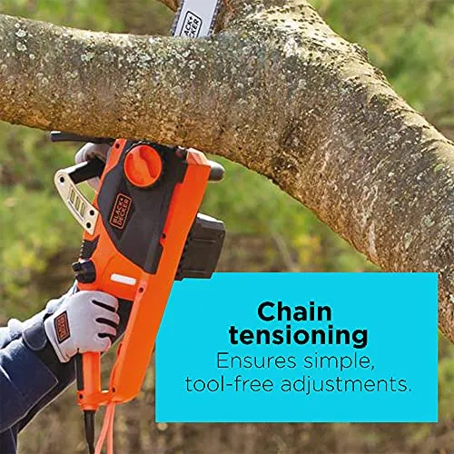 BLACK+DECKER Electric Chainsaw, 18-Inch, 15-Amp, Corded (CS1518)