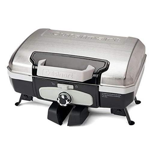 Cuisinart CGG-180TS Petit Gourmet Portable Tabletop Gas Grill, Stainless Steel