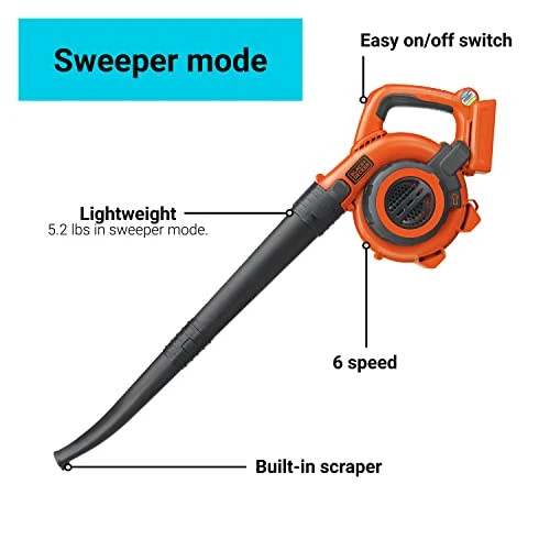 BLACK+DECKER 40V MAX* Cordless Hard-Surface Sweeper with POWERCOMMAND (LSW36)