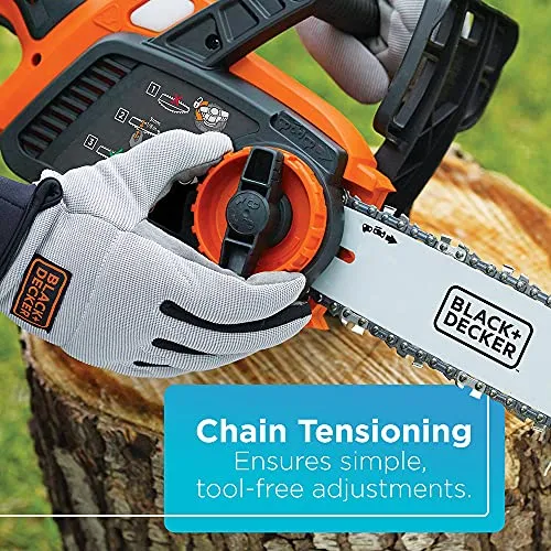 BLACK+DECKER 20V MAX* Cordless Chainsaw Kit, 10-Inch (LCS1020)