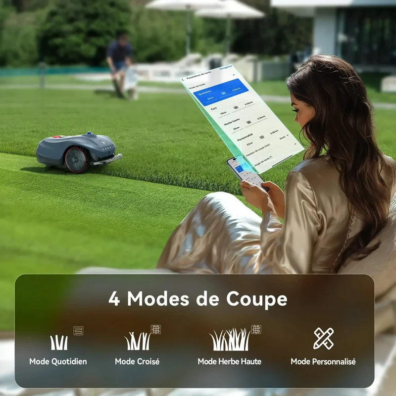 HOOKII Robot tondeuse Neomow X - 3D LIDAR SLAM - 4000m²