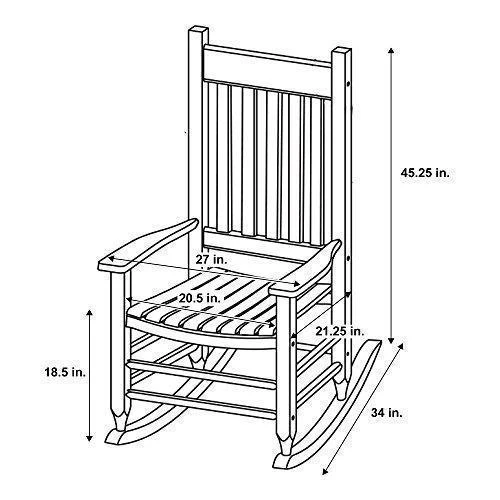 Shine Company Vermont Rocking Chair, Black