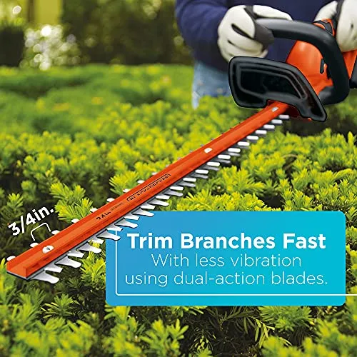 BLACK+DECKER 40V MAX Cordless Hedge Trimmer, 24-Inch (LHT2436)