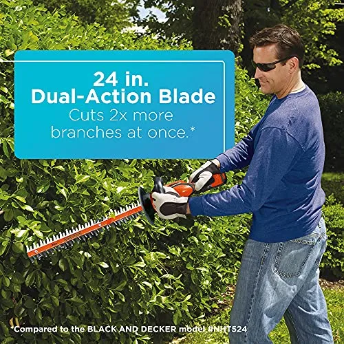 BLACK+DECKER 40V MAX Cordless Hedge Trimmer, 24-Inch (LHT2436)
