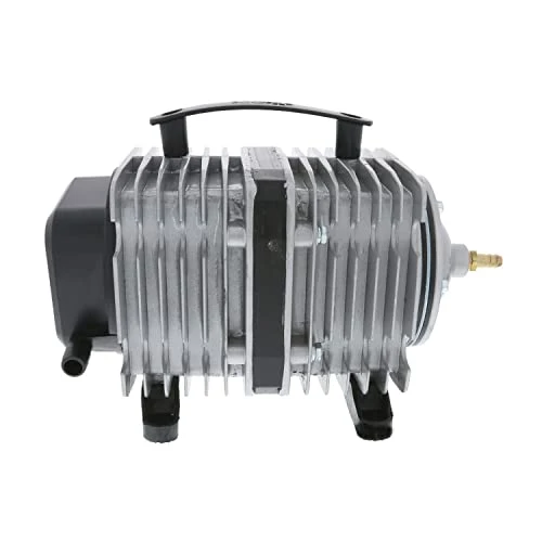 EcoPlus Eco Air7 Commercial Air Pump 7 - 200 Watt Single Outlet, With 12 Valve Manifold For Aquarium, Fish Tank, Fountain, Pond & Hydroponics, 3566 GPH, Silver