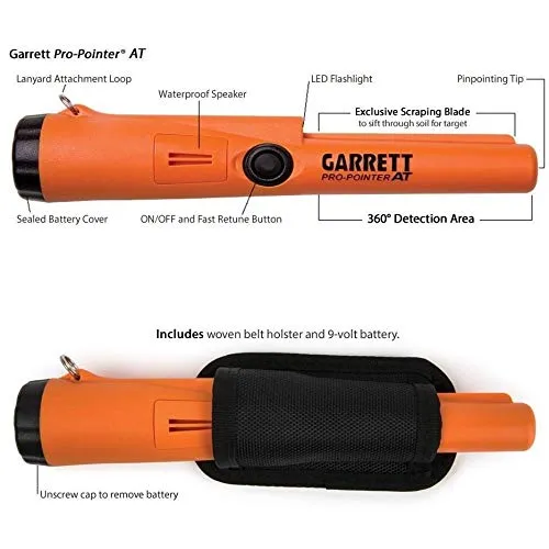 Garrett 1140900 Pro-Pointer AT Waterproof Pinpointing Metal Detector, Orange