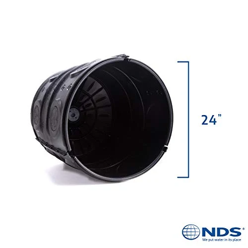 NDS FWAS24 50 Gal. Flo Stormwater Dry Well System Kit with 3 Side Panels & 1 Cover, Black