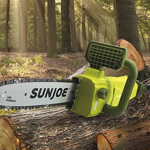 Sun Joe SWJ807E 10 inch 8.0 Amp Electric Convertible Pole Chain Saw, Green
