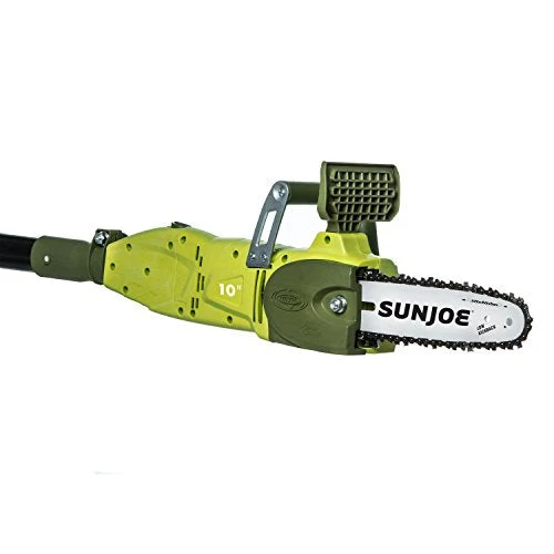 Sun Joe SWJ807E 10 inch 8.0 Amp Electric Convertible Pole Chain Saw, Green