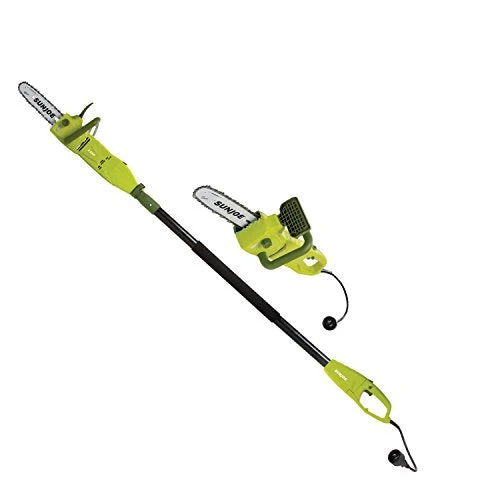 Sun Joe SWJ807E 10 inch 8.0 Amp Electric Convertible Pole Chain Saw, Green