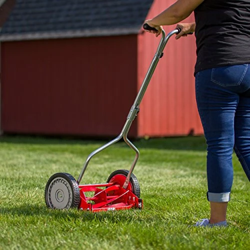 Great States 304-14 14-Inch 5-Blade Push Reel Lawn Mower, 14-Inch, 5-Blade, Red