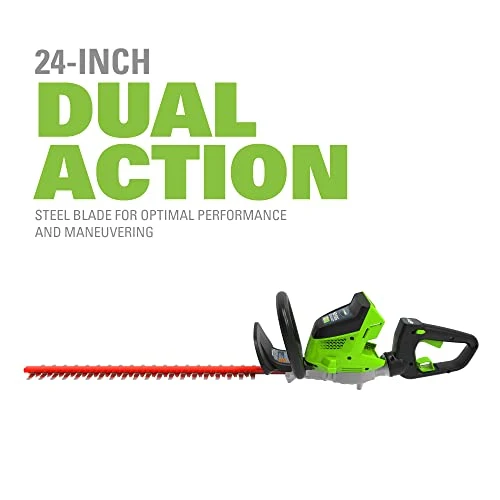 Greenworks 40V 24" Brushless Cordless Hedge Trimmer, Tool Only