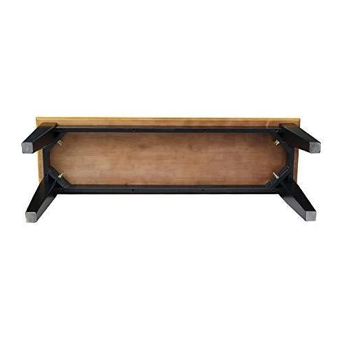 International Concepts Shaker Bench, Black/Cherry Finish