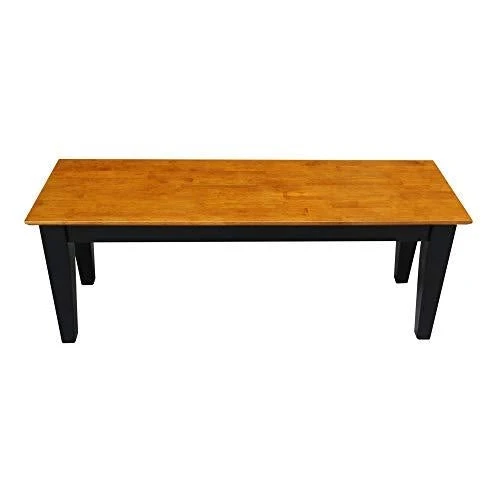 International Concepts Shaker Bench, Black/Cherry Finish