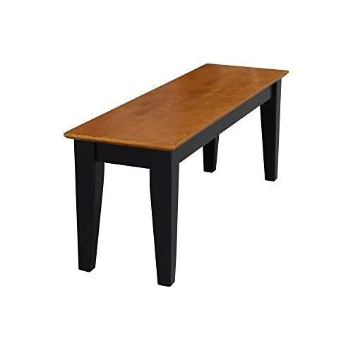 International Concepts Shaker Bench, Black/Cherry Finish