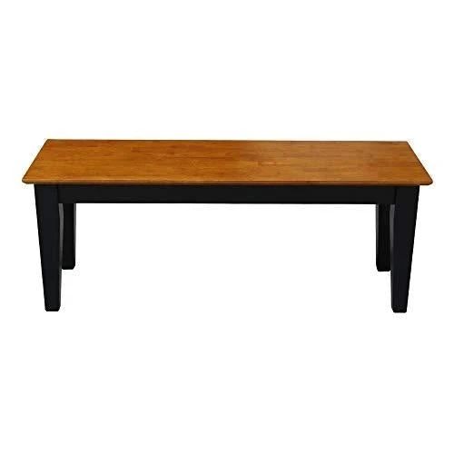 International Concepts Shaker Bench, Black/Cherry Finish