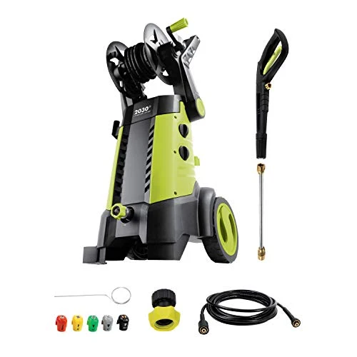Sun Joe SPX3001 2030 PSI 1.76 GPM 14.5 AMP Electric Pressure Washer with Hose Reel, Green