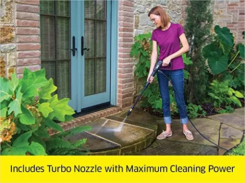 Karcher K1700 1700 PSI 1.2 GPM Electric Power Pressure Washer with Turbo, 15°, & Soap Nozzles